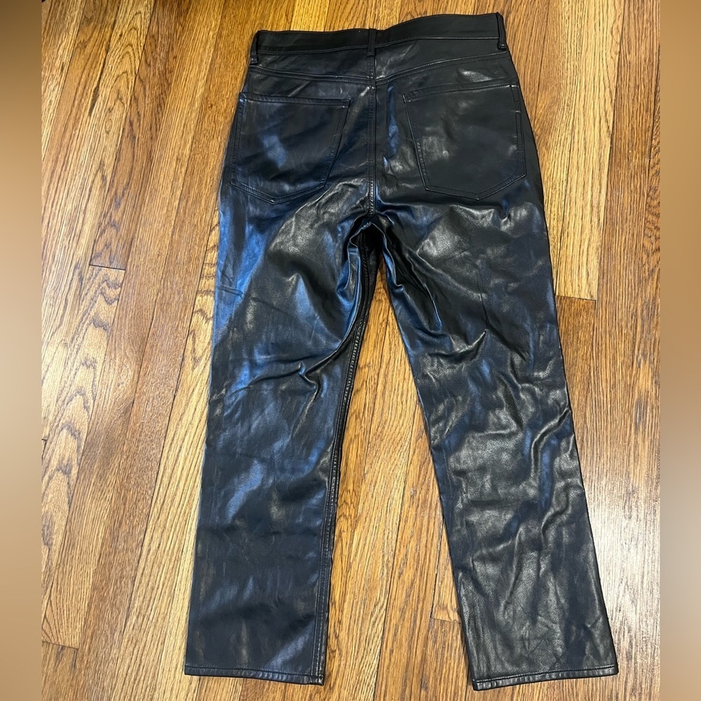 Express Shiny Black Leather Pants
